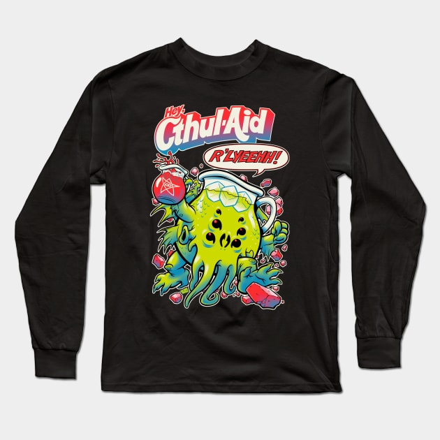 CTHUL-AID Long Sleeve T-Shirt by beastpop